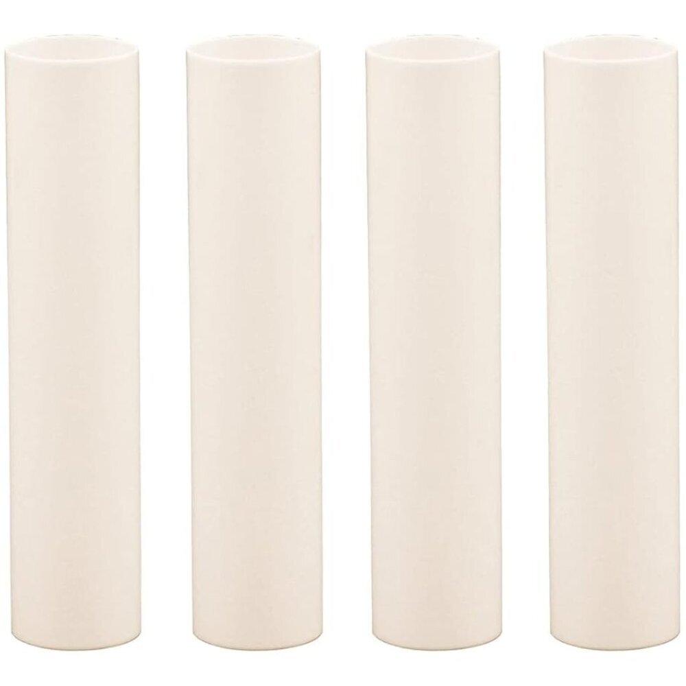 4 Inch Tall Cream Plastic Candle Covers Sleeves Chandelier Socket Covers - Slip